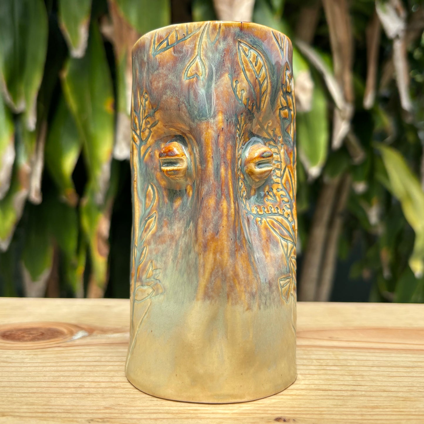 Highball mug, ceramic mug, tiki mug, tiki highball, handmade tiki, tiki tiki, hand built  ceramics, hand built pottery, unique ceramics, one of a kind tiki, great present, elephant mug, octopus mug, alien mug